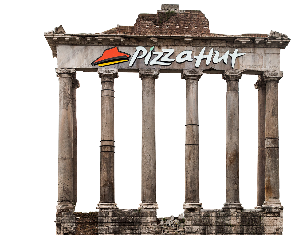 Pizza Hut Ruins - Temple Of Saturn (1500x1000), Png Download