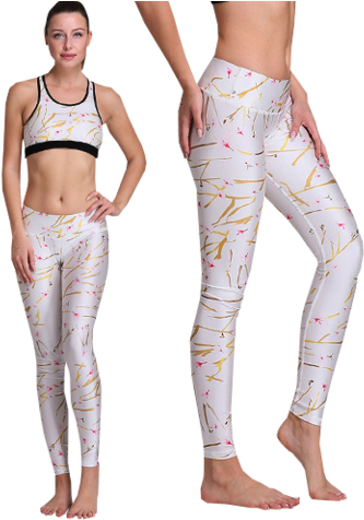 Premium Quality Two-piece Yoga Set - Gold (384x480), Png Download