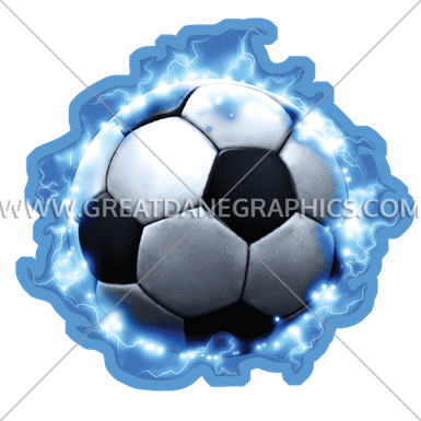 Lightning Soccer Ball - Soccer Ball (385x385), Png Download