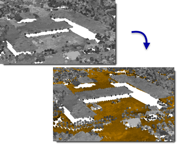 Classify Las Ground - Arcgis (598x488), Png Download