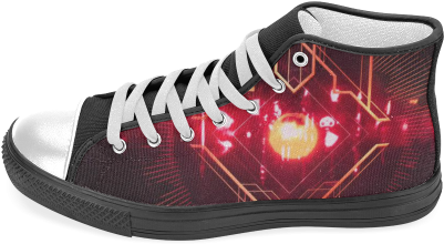 Red Diamond Men's Classic High Top Canvas Shoes - Shoe (500x500), Png Download