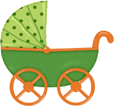 Simple Cinderella Clip Art Yellow Baby Carriage Clipart - Green Baby Stroller Clipart (400x400), Png Download