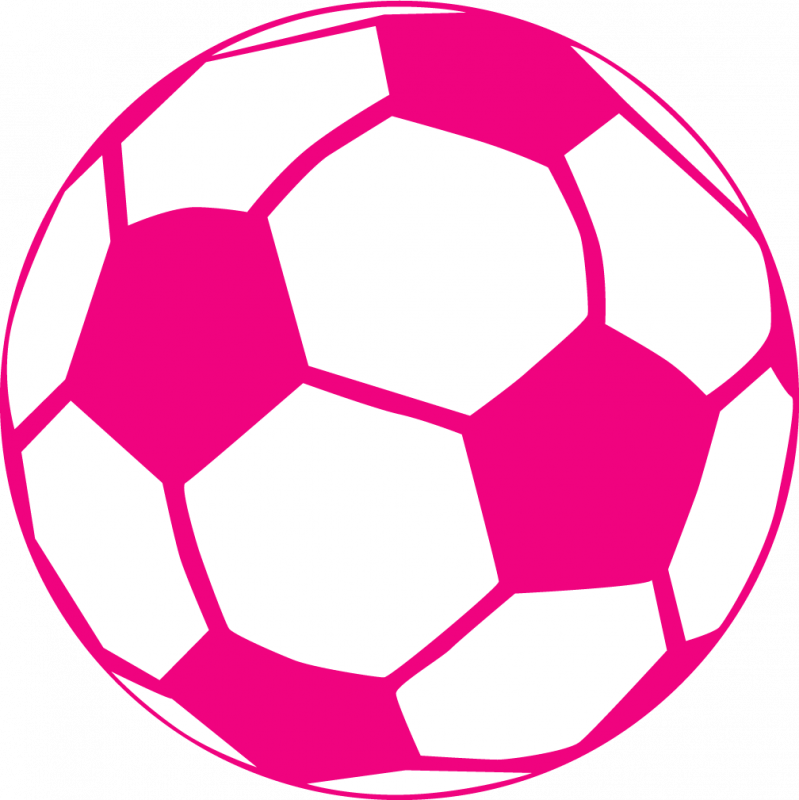 Free Pink Soccer Ball Clipart Image 9779, Pink Soccer - Red Soccer Ball Png (799x800), Png Download
