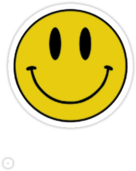 Cute Winking Emoticon - Stickers Tumblr Png Para (375x360), Png Download