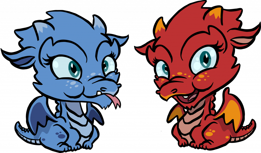 Value Cute Dragons Pictures Chibi Kids Clipart Png - Baby Dragon Clip Art (1024x602), Png Download