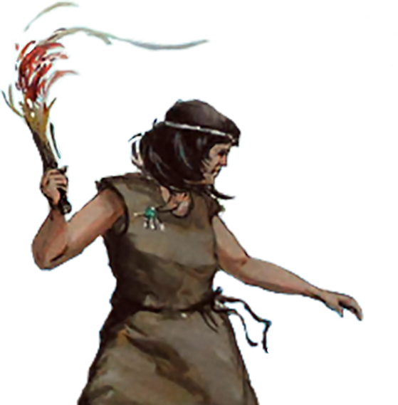 Lonewoman Closeup - Painting (559x569), Png Download