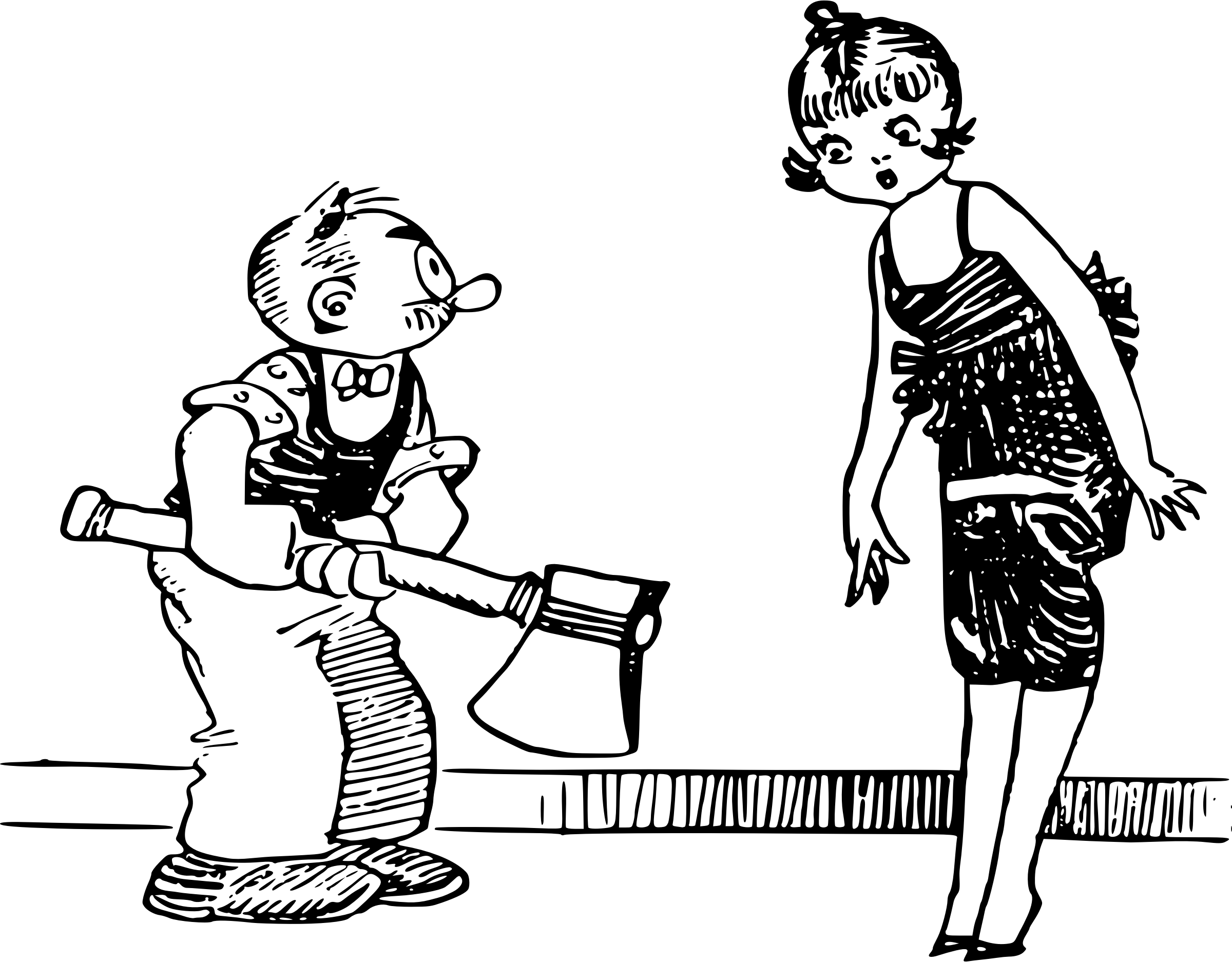 This Free Icons Png Design Of Man With An Ax (2400x1874), Png Download