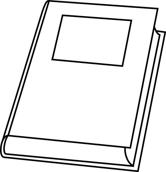 Clipart Book Vector - Book Clipart Outline (576x596), Png Download