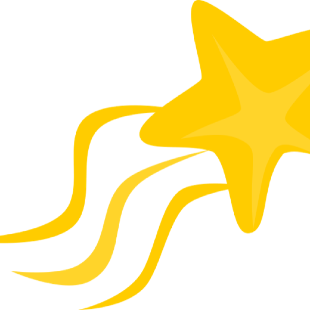 Clipart Rainbow Shooting Star - Shooting Star Png (1024x1024), Png Download