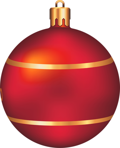 Ball Clipart Ball Christmas - Red Christmas Ball Clip Art (408x500), Png Download