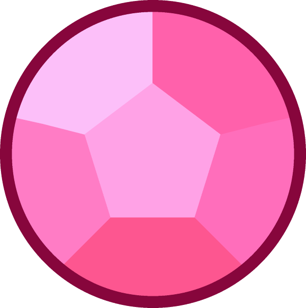 Rose Quartz Gemstone - Steven Universe Gema De Steven (600x604), Png Download