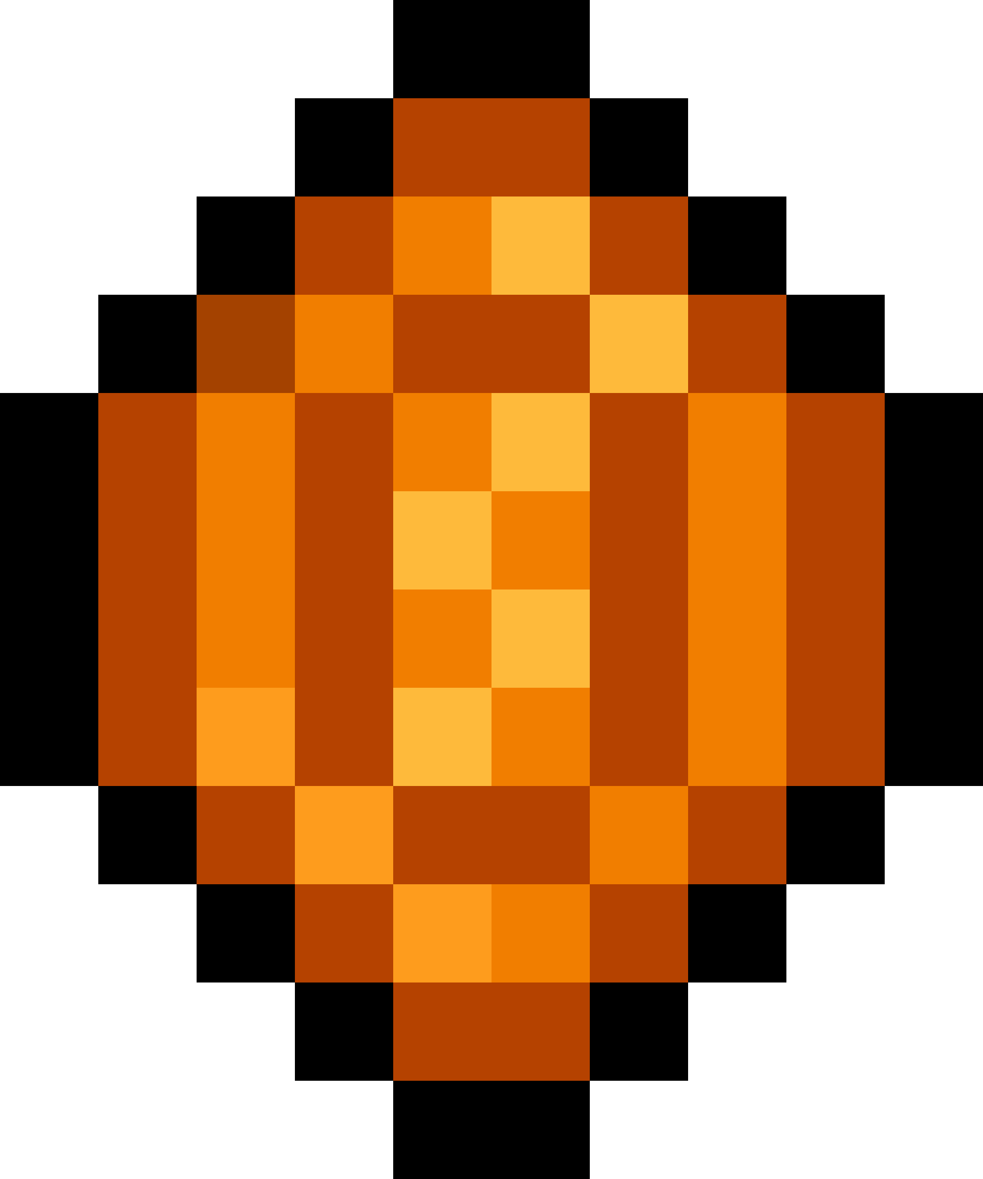 This Free Icons Png Design Of Pixel Orange Gem (2000x2400), Png Download