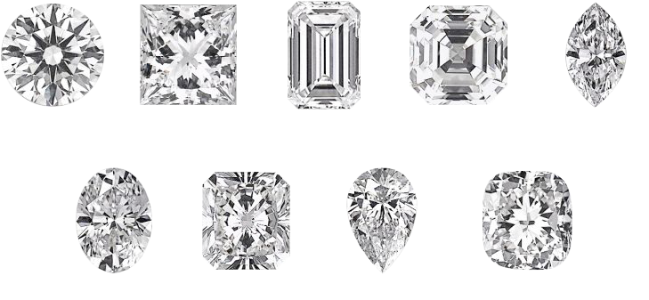 Gemstone-shapes - Diamond Cuts Engagement Rings (748x375), Png Download