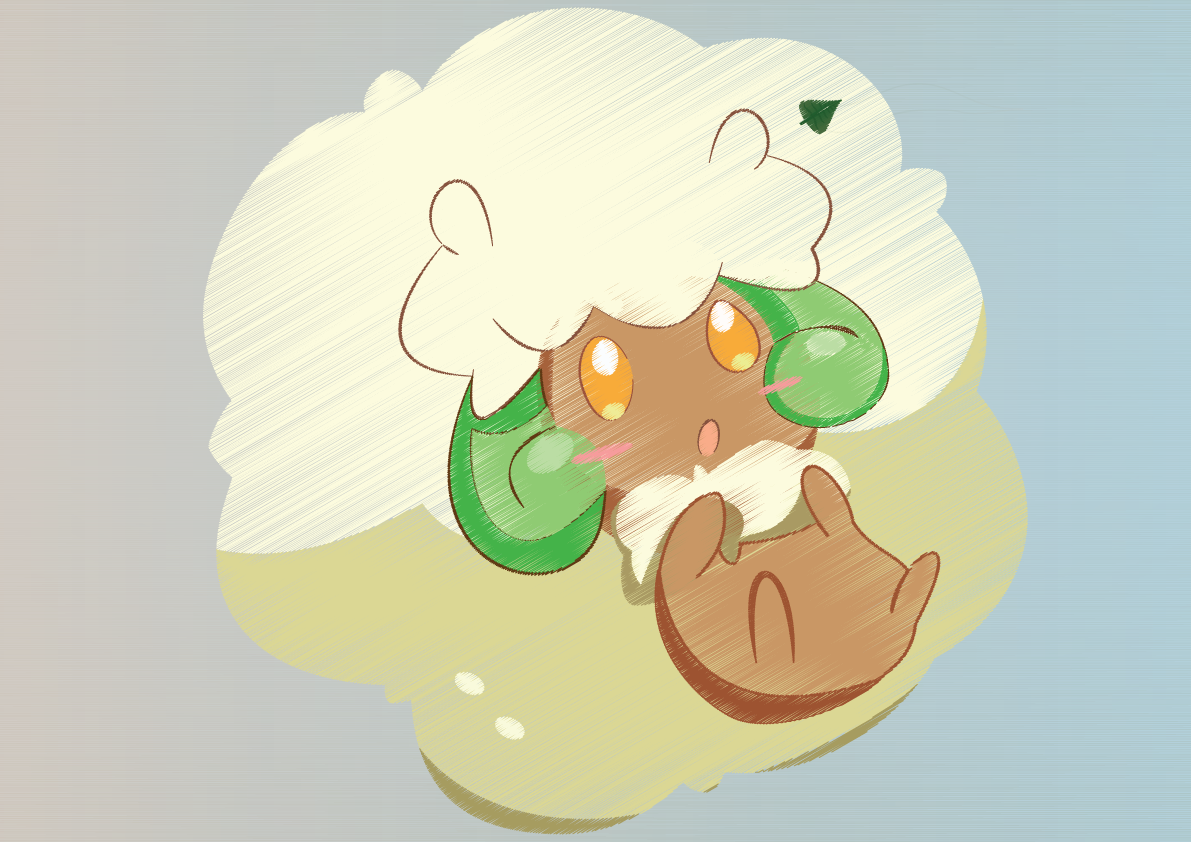 Whimsicott32 - Illustration (1191x842), Png Download