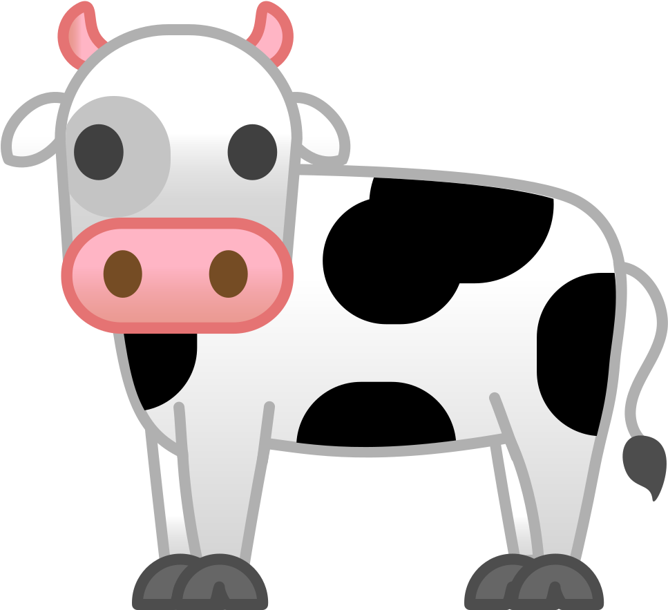 Cow Emoji - Emoji Kuh (1000x1000), Png Download