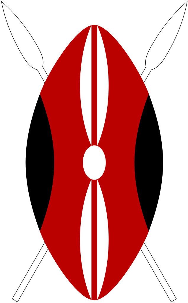 Flag Of Kenya - Kenyan Shield (636x1024), Png Download