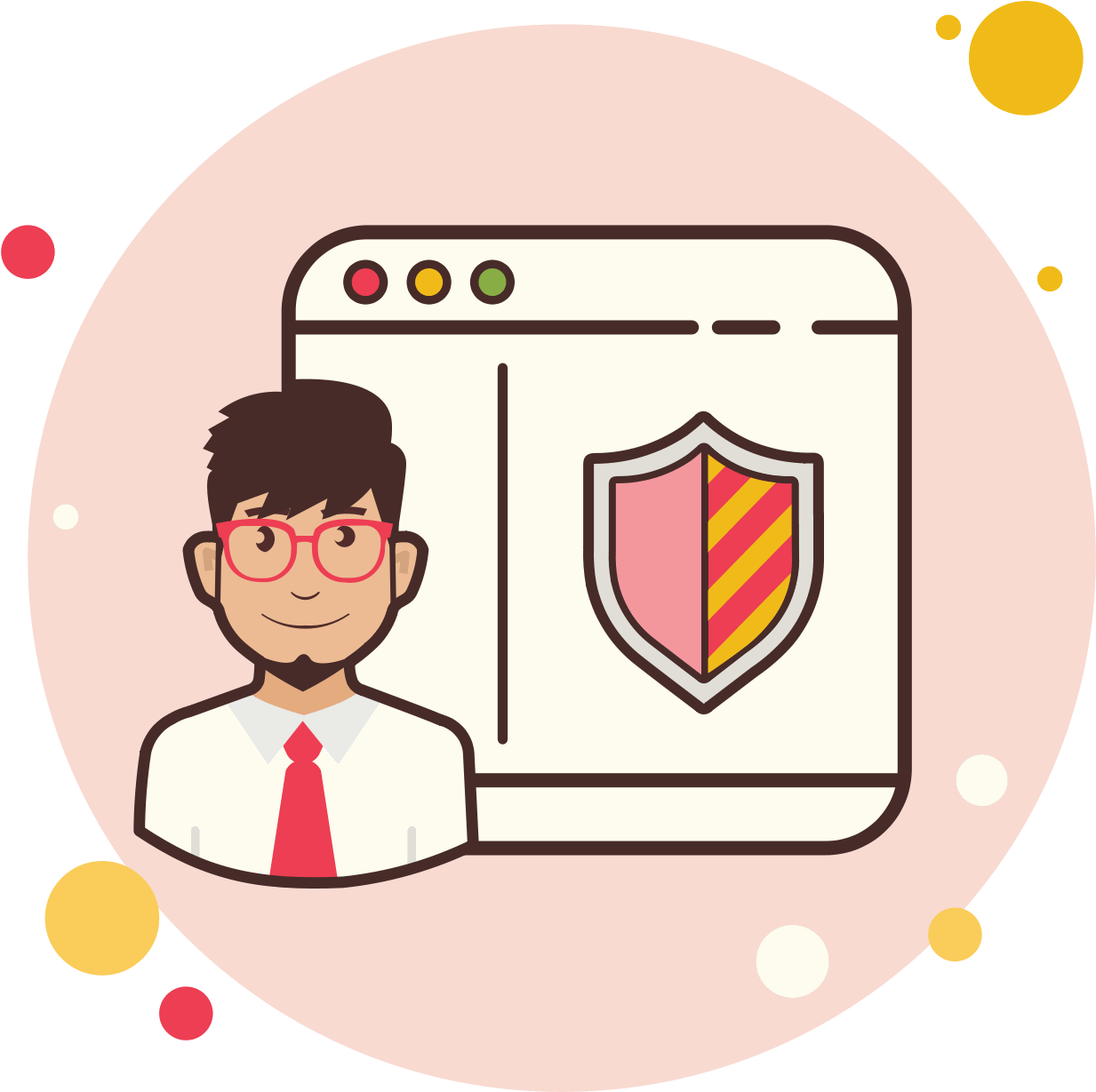 Man Window Security Shield Icon - Window (1600x1600), Png Download