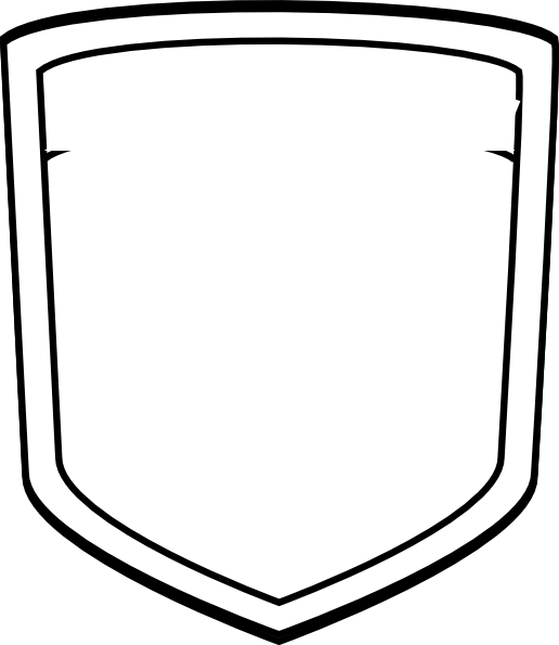 Blank Shield Soccer Clip Art - Shield Badge Template Png (516x595), Png Download