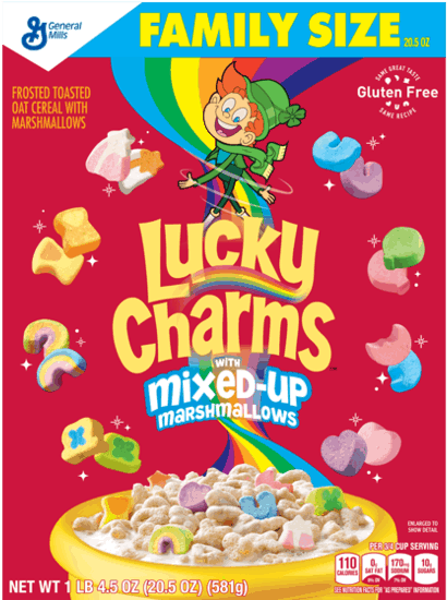 00 For Lucky Charms™ Cereal - Lucky Charms Mixed Up Marshmallows (492x600), Png Download