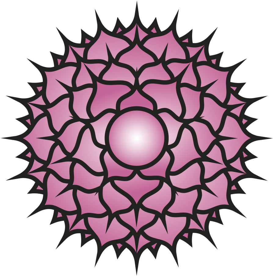 File - Sahasrara Mandala - Svg - Thousand Petal Lotus (1024x1024), Png Download