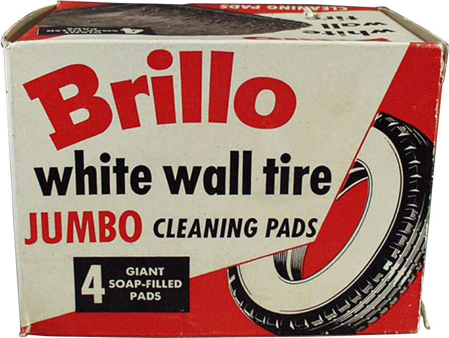 Vintage Brillo Box White Wall Tire Cleaning Pads Autos - Tire (912x912), Png Download