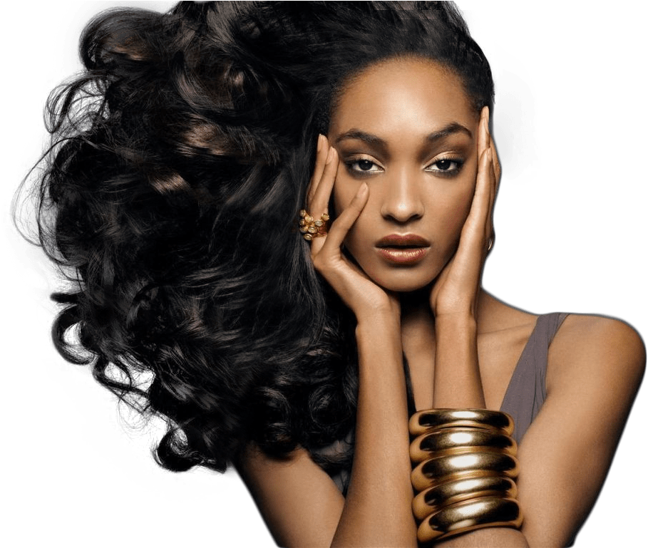 Modelo-negra - Virgin Remy Sew In Weave Hair Extensions Body Wave- (1023x768), Png Download