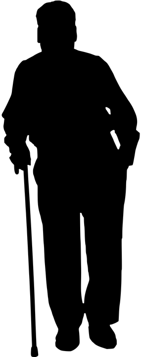 Old - Old Man Silhouette Png (360x720), Png Download