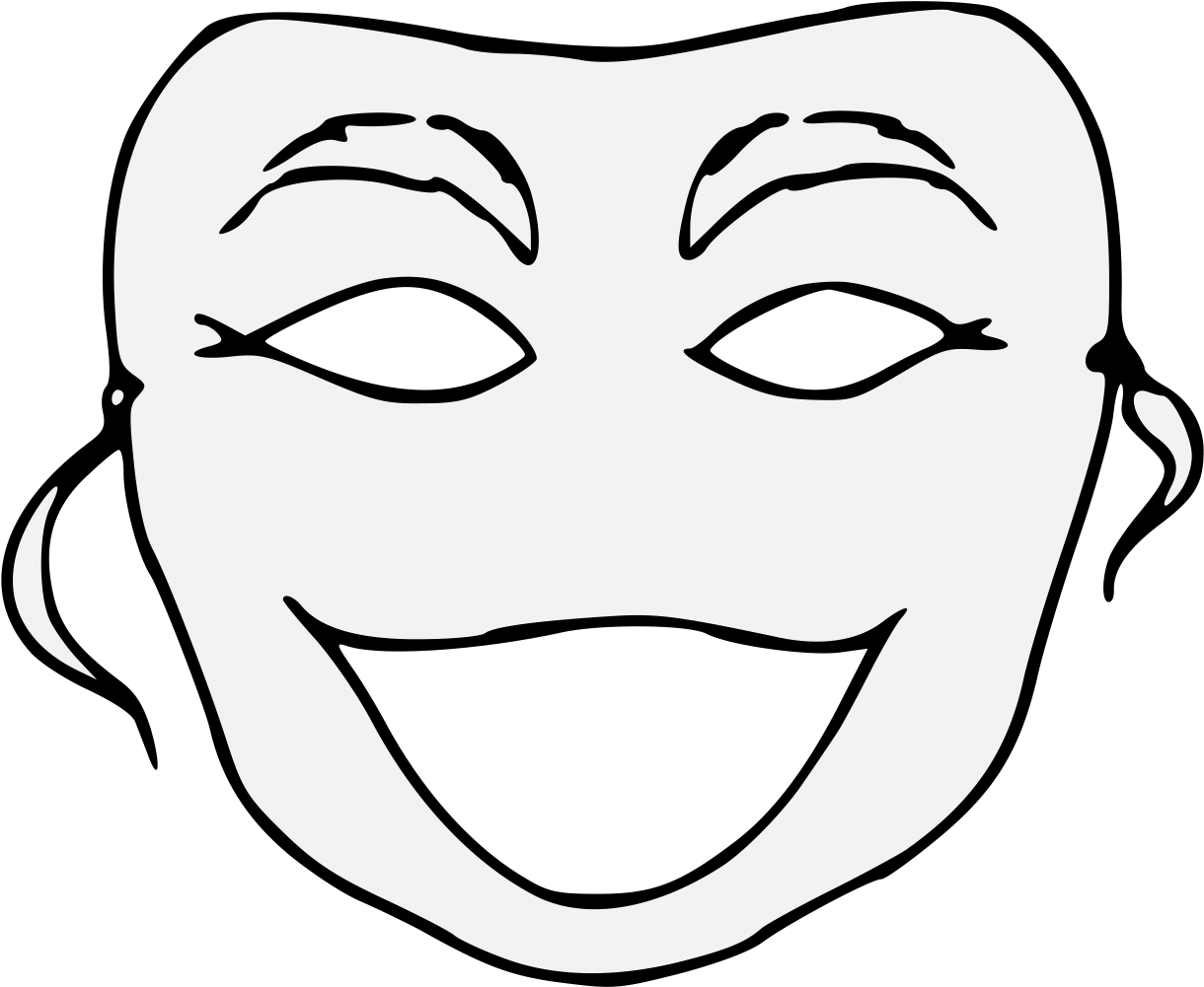 Comedy Mask (1237x1012), Png Download