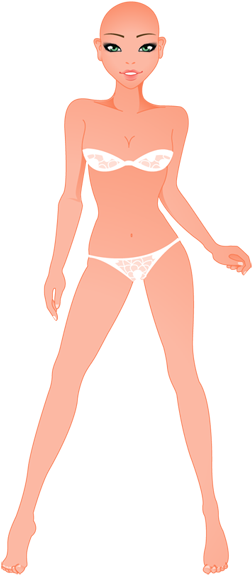 [recursos] Modelos Png Oficiales Y Por Aazula♥ - Corpo Para Doll Png (300x638), Png Download