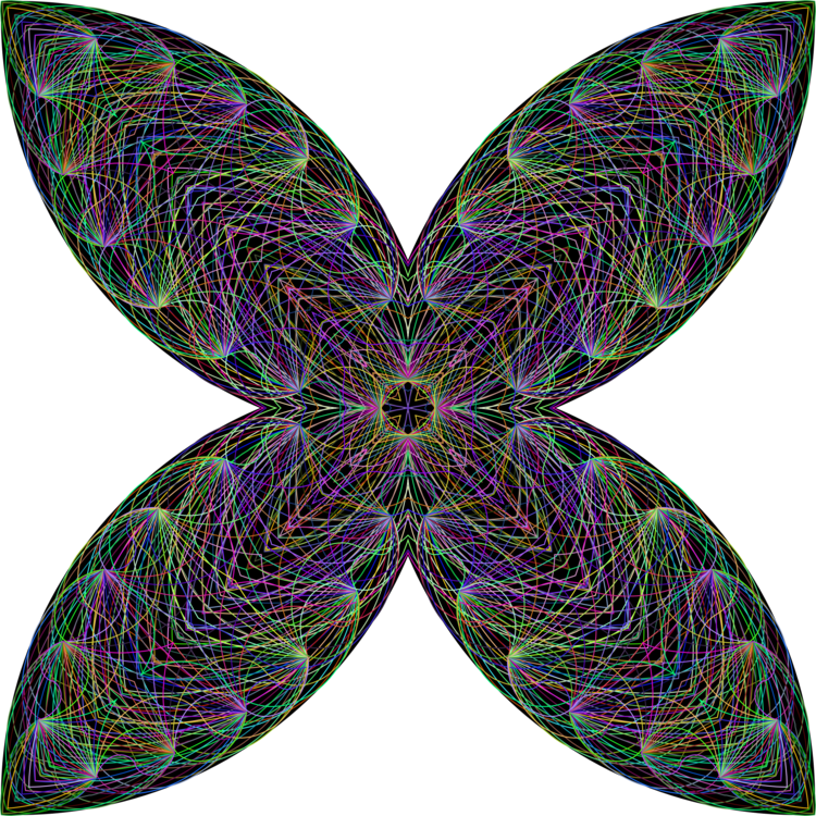 Butterfly Abstract Art Line Art Moth Mandala (750x750), Png Download