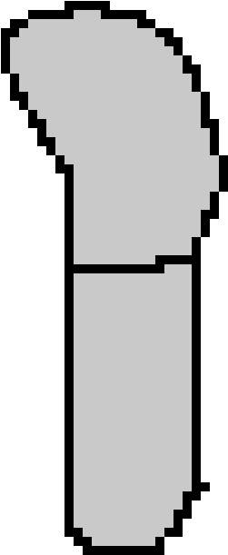 Butter Knife - Draw A Circle With Pixels (280x670), Png Download
