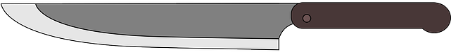 Cooking, Kitchen, Knife, Utensil - Knife Cartoon Transparent (640x320), Png Download