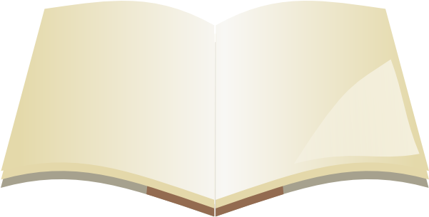 Open Blank Book Png Clip Art Free - Livro Aberto Com Fundo Transparente (600x319), Png Download