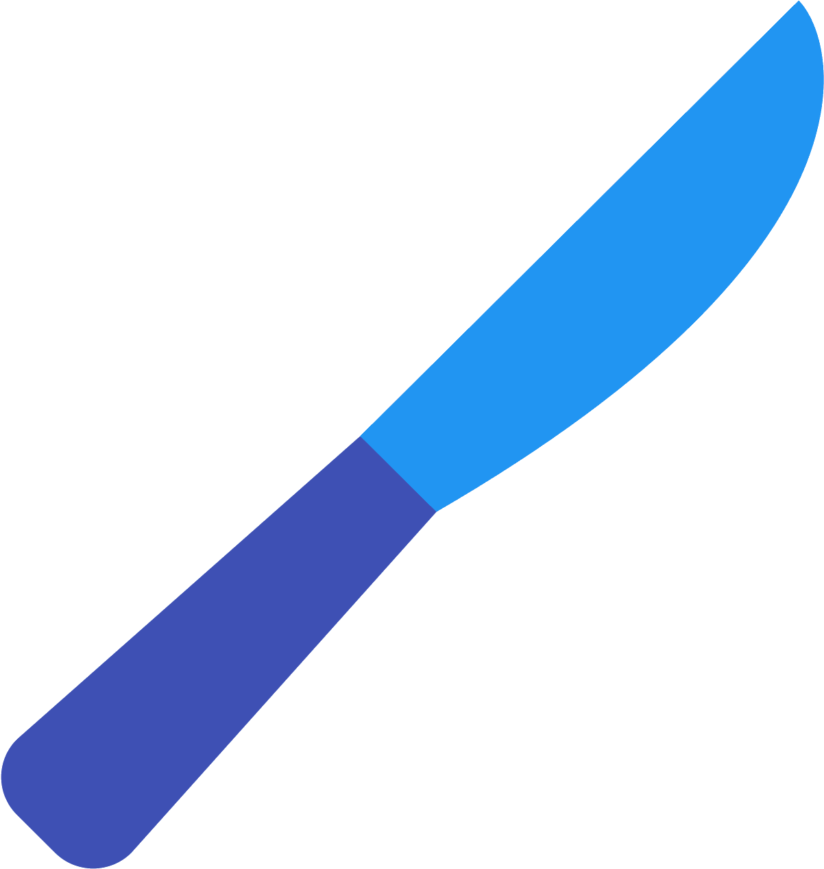The Icon Consists Of A Pretty Typical Knife - Ball Pen Flat Icon (1600x1600), Png Download