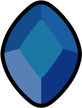 Blue Diamond Gem By Lenhi - Steven Universe Blue Diamond Gem (392x479), Png Download