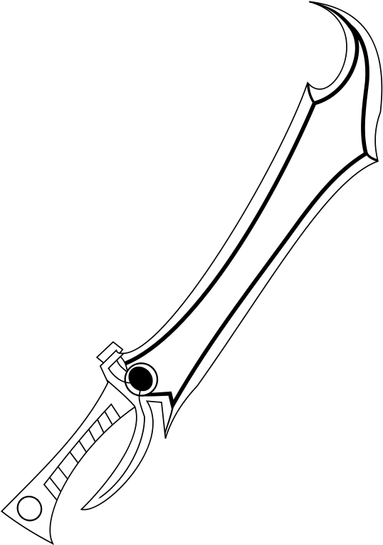 Vector Graphics - Fantasy Sword Clip Art (500x711), Png Download