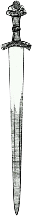 10th C, Viking Sword - Sword Sketch Png (256x769), Png Download