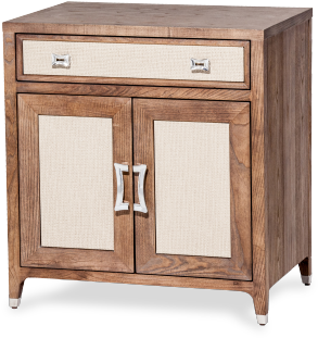 Biscayne West Nightstand Haze - Aico Biscayne West Nightstand In Hazelnut (600x510), Png Download