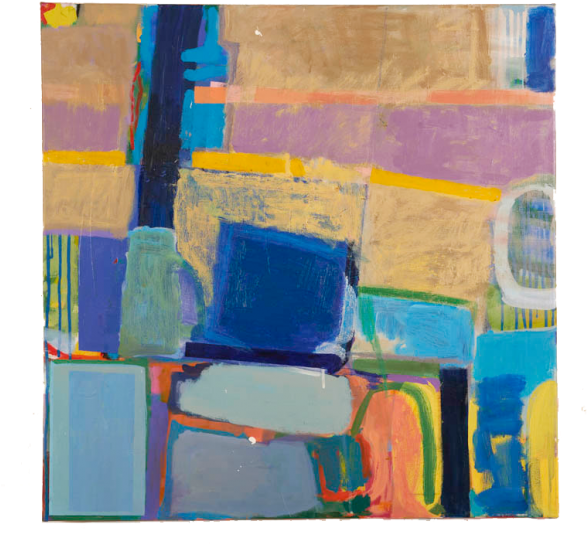 “purple Blue Square” - Modern Art (600x568), Png Download