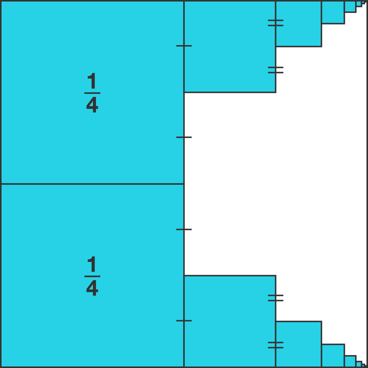 The Left Half Of A Square Is Occupied By Two Smaller - Diagram (1200x1200), Png Download