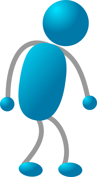 Sad Gray Arm Stick Man Clip Art - Clip Art (324x591), Png Download