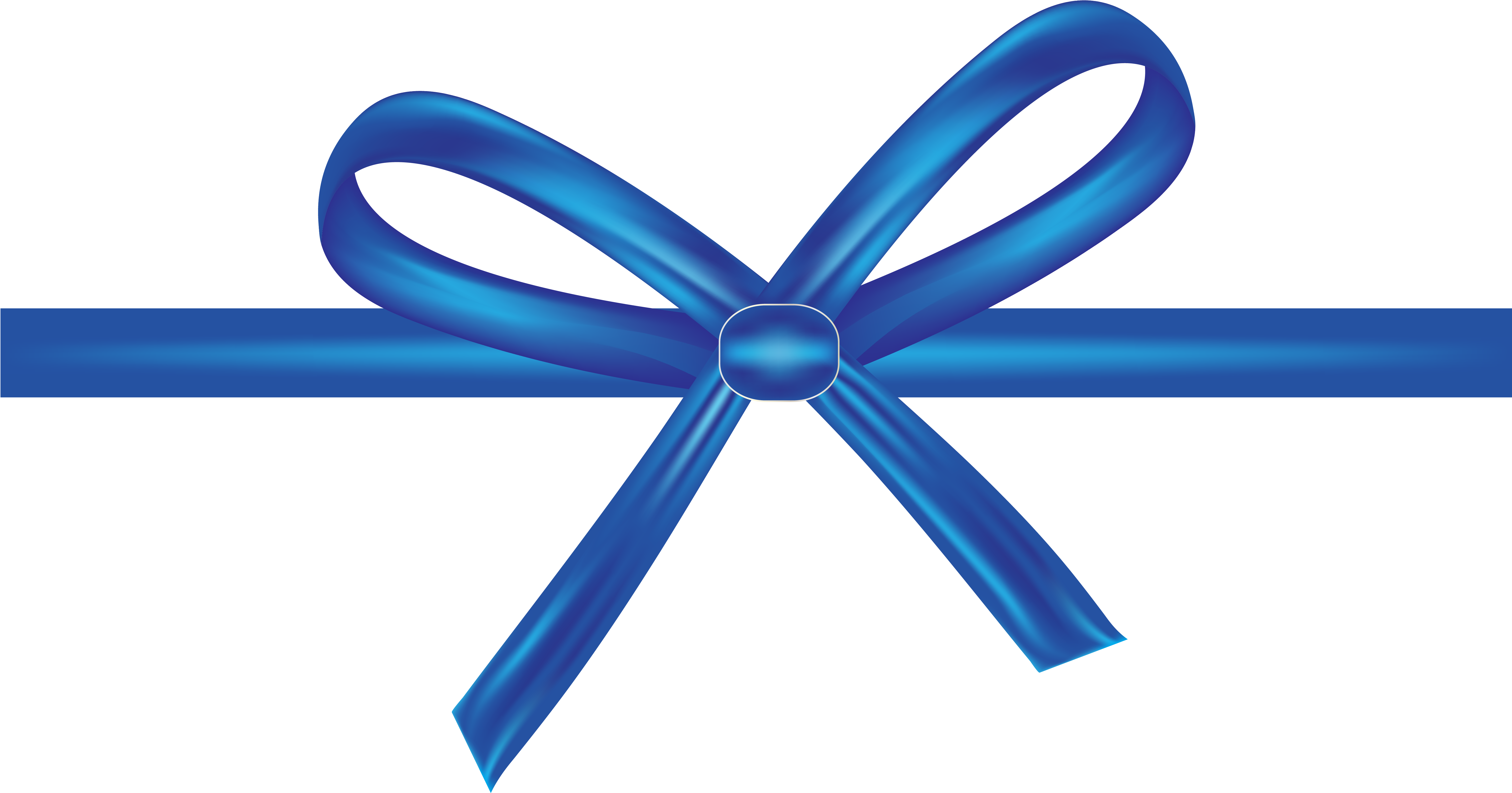 Shoelace Knot Blue Ribbon Bow Tie - Ribbons And Bows (6578x3727), Png Download