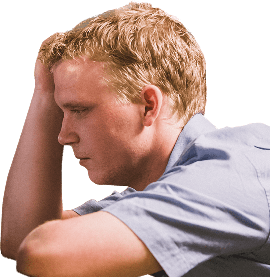 When You Can't Stop - Sad Person Transparent (886x911), Png Download