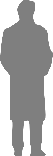 Man Silhoutte - Silhouette Of A Man (204x592), Png Download