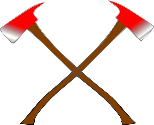 Fire Clip Art At Clker - Firefighter Axe Clipart (600x489), Png Download