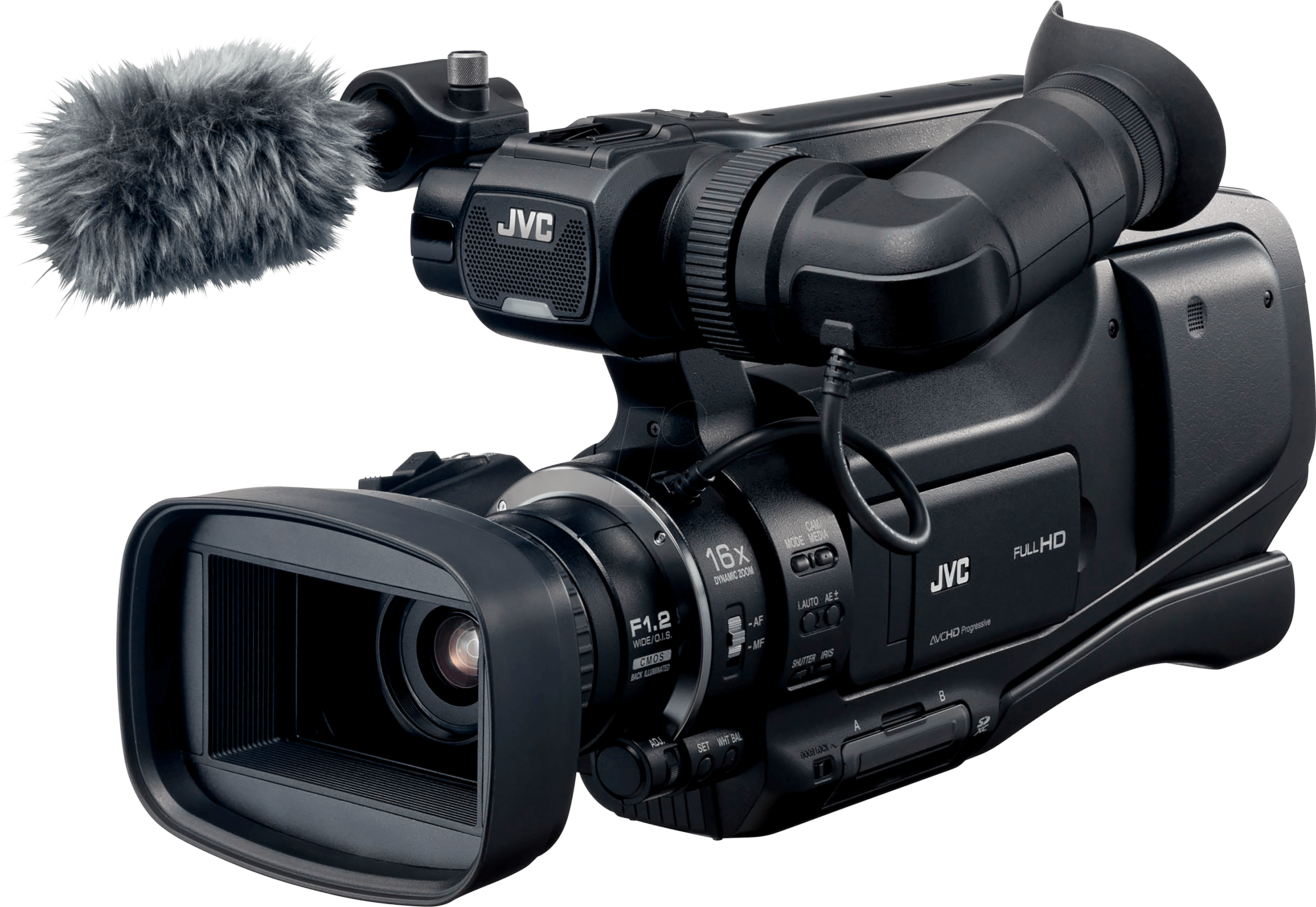 Full Hd Shoulder-mounted Events Camcorder Jvc Gyhm70e - Jvc Gy Hm70e (2953x2036), Png Download