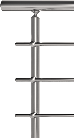 Ι00 Railing System - Εξαρτηματα Για Καγκελα Αλουμινιου (280x500), Png Download