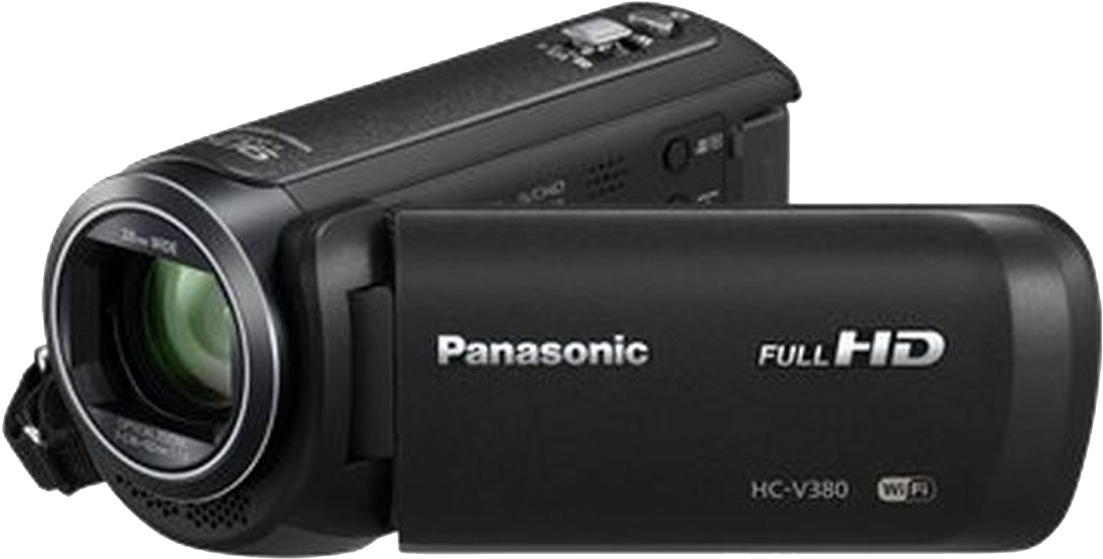 Camcorder -  -  - Panasonic Hc V385 Hd Camcorder (1223x688), Png Download