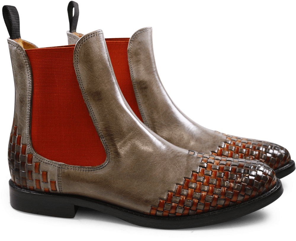 Ankle Boots Molly 10 Smoke Interlaced Orange Elastic - Stiefeletten Melvin & Hamilton Molly 10 Smoke Interlaced (1024x1024), Png Download