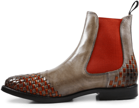 Ankle Boots Molly 10 Smoke Interlaced Orange Elastic - Chelsea Boot (477x477), Png Download